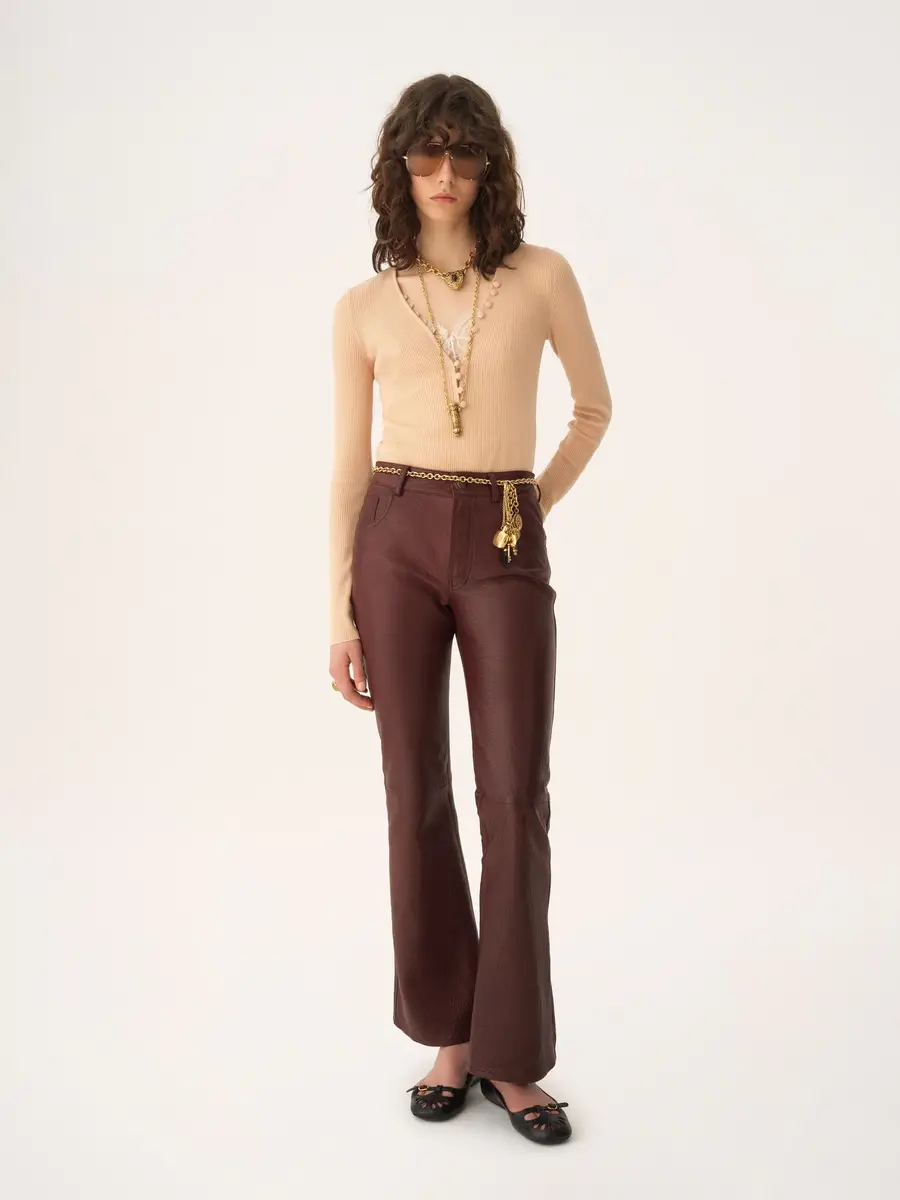 Chloé Henley shirt in a merino wool knit | Thumbnail 2
