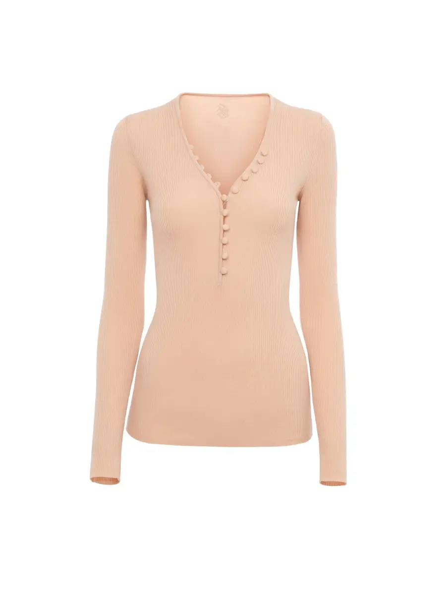 Chloé Henley shirt in a merino wool knit | Thumbnail 8