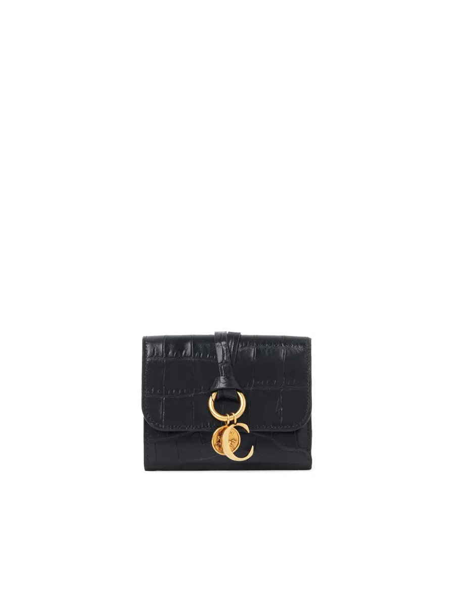 Chloé Small Alphabet tri-fold in croco-effect leather | Thumbnail 2 Chloé Small Alphabet tri-fold in croco-effect leather | Thumbnail 2