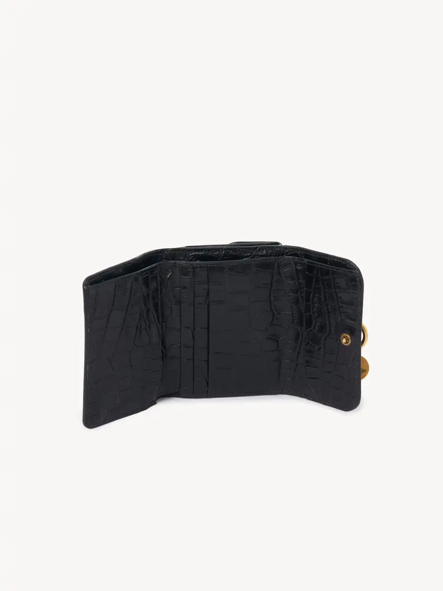 Chloé Small Alphabet tri-fold in croco-effect leather | Thumbnail 5 Chloé Small Alphabet tri-fold in croco-effect leather | Thumbnail 5