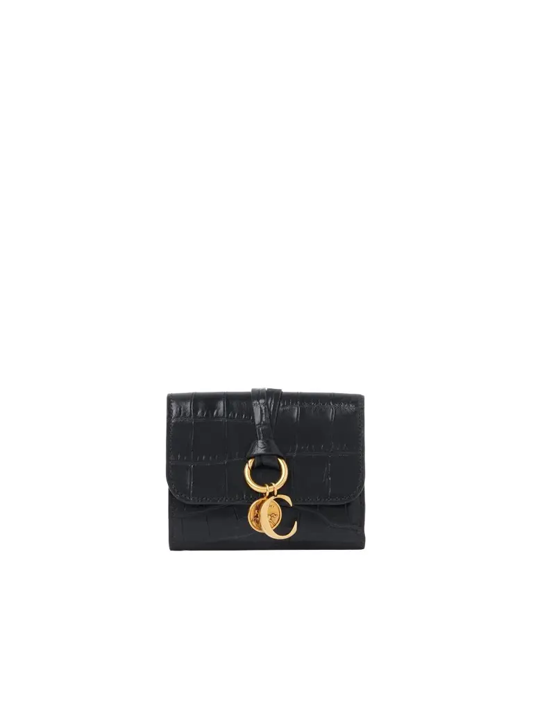 Chloé Small Alphabet tri-fold in croco-effect leather | Image 1 Chloé Small Alphabet tri-fold in croco-effect leather | Image 1