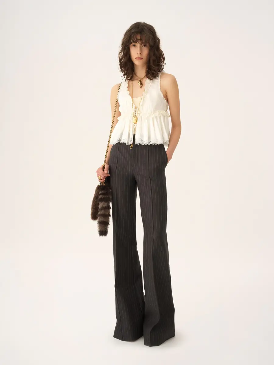 Chloé Tailored bootcut pants in wool | Thumbnail 3 Chloé Tailored bootcut pants in wool | Thumbnail 3