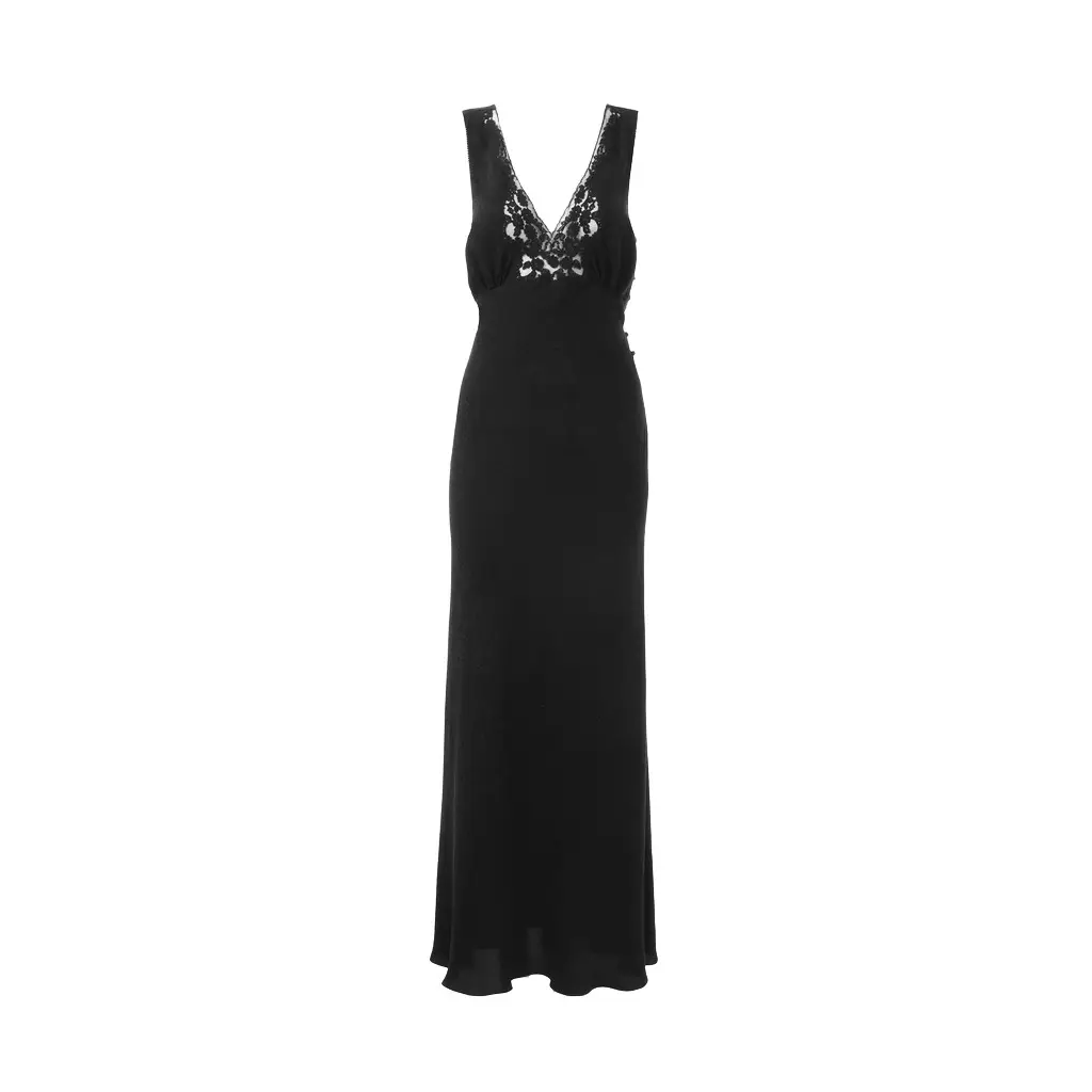 Chloé Sleeveless column dress in silk jacquard & lace | Image 1 Chloé Sleeveless column dress in silk jacquard & lace | Image 1