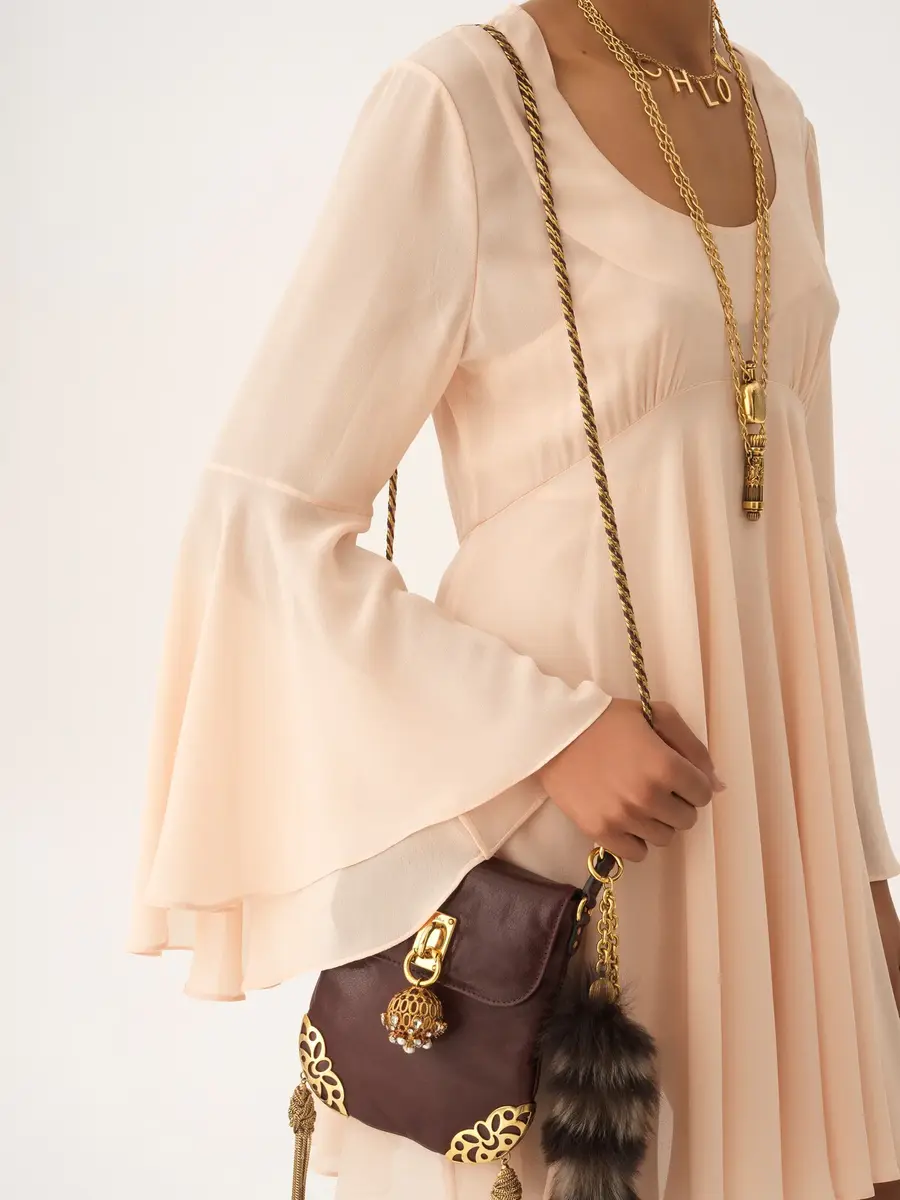 Chloé Flared mini dress in silk georgette | Thumbnail 7 Chloé Flared mini dress in silk georgette | Thumbnail 7