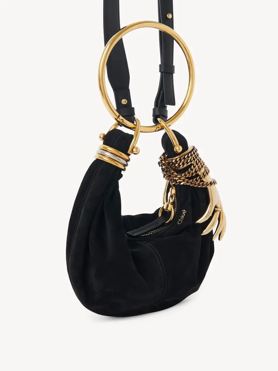 Chloé Mini Bracelet Hobo bag in suede leather | Thumbnail 4 Chloé Mini Bracelet Hobo bag in suede leather | Thumbnail 4