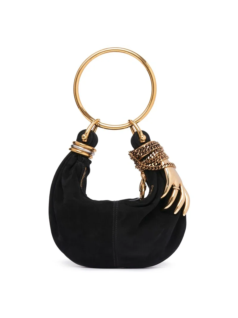 Mini Bracelet Hobo bag in suede leather Mini Bracelet Hobo bag in suede leather