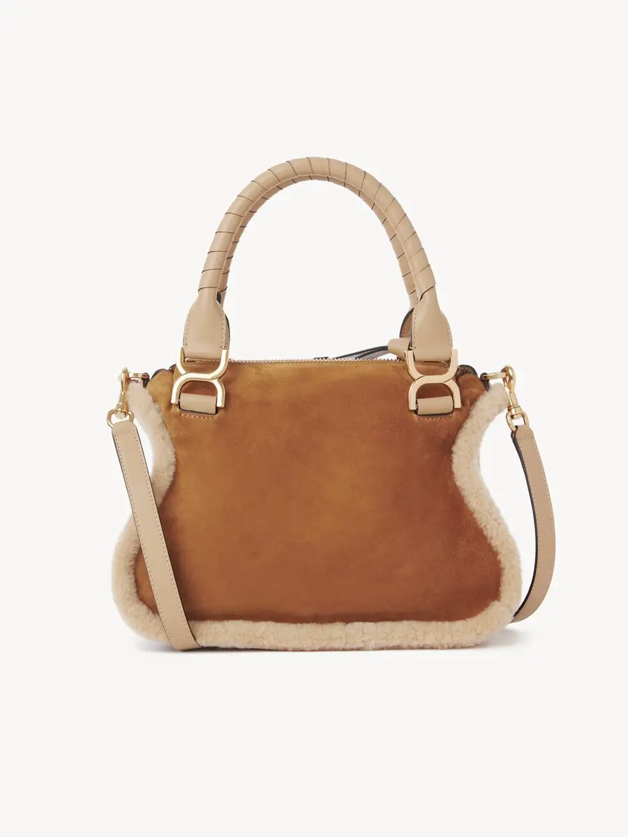 Chloé Small Marcie bag in suede leather & shearling | Thumbnail 5