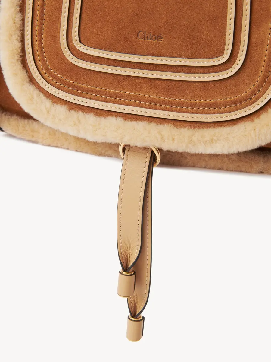 Chloé Small Marcie bag in suede leather & shearling | Thumbnail 7