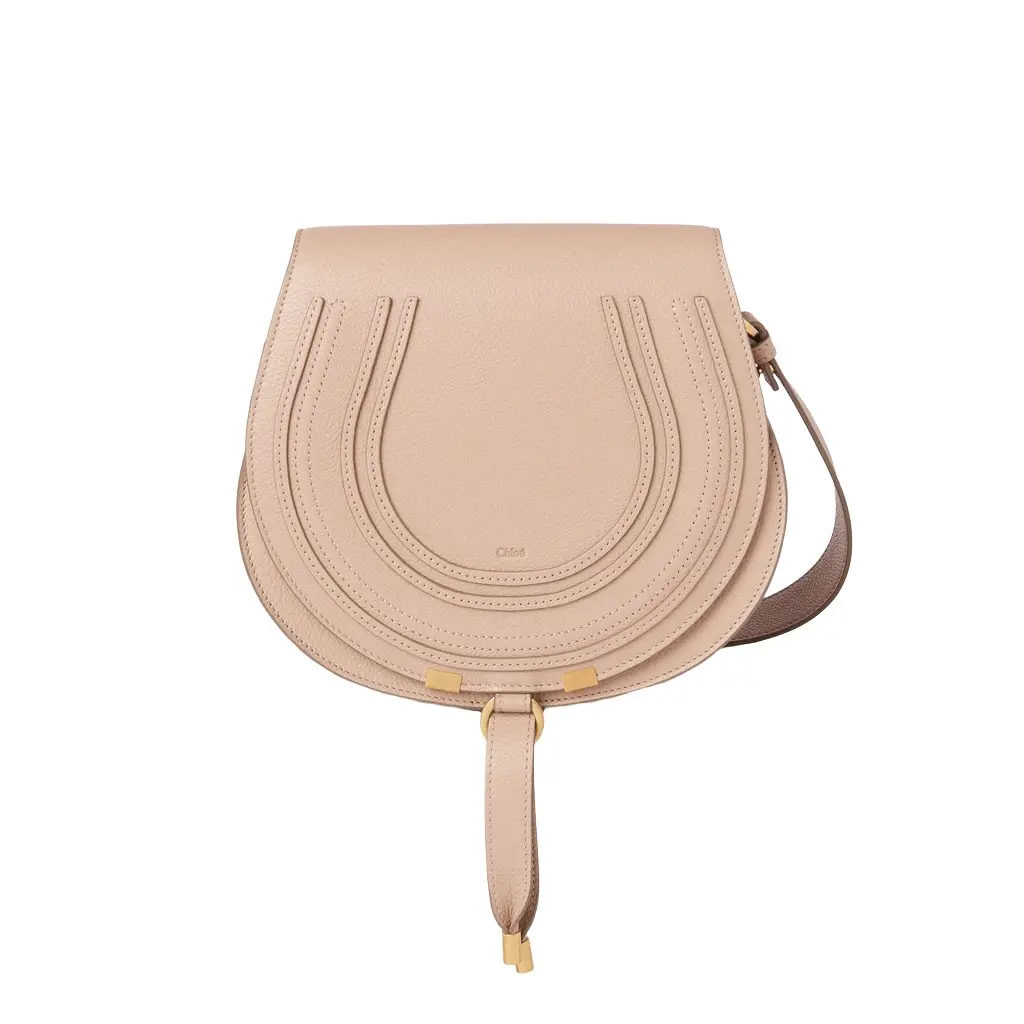 Chloé Marcie saddle bag in grained leather | Image 1 Chloé Marcie saddle bag in grained leather | Image 1