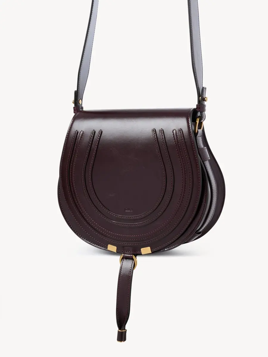 Chloé Marcie saddle bag in shiny leather | Thumbnail 4