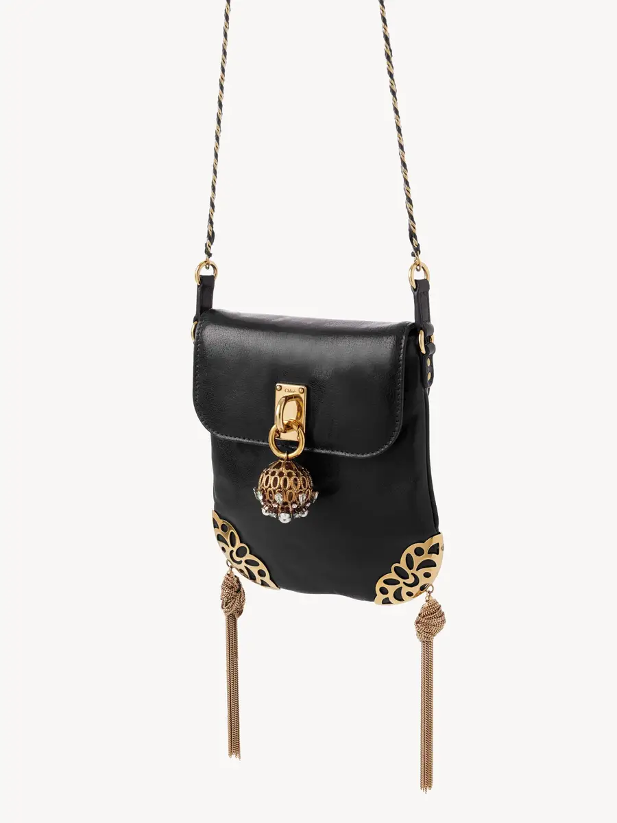 Chloé Château Treasures chain flap bag in grained leather | Thumbnail 4 Chloé Château Treasures chain flap bag in grained leather | Thumbnail 4