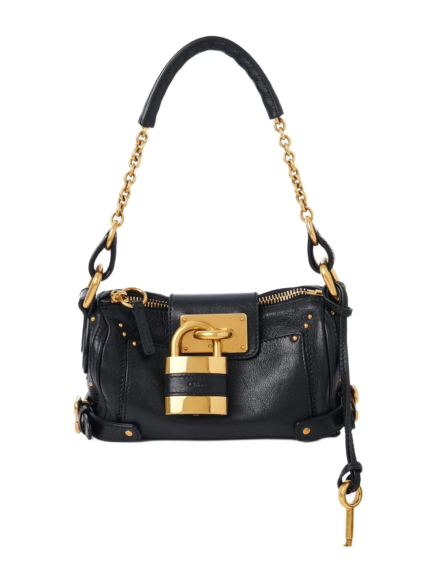 Small Paddington chain bag in grained leather Small Paddington chain bag in grained leather