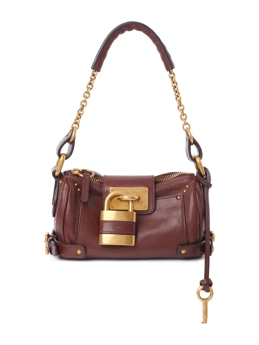 Small Paddington chain bag in grained leather Small Paddington chain bag in grained leather