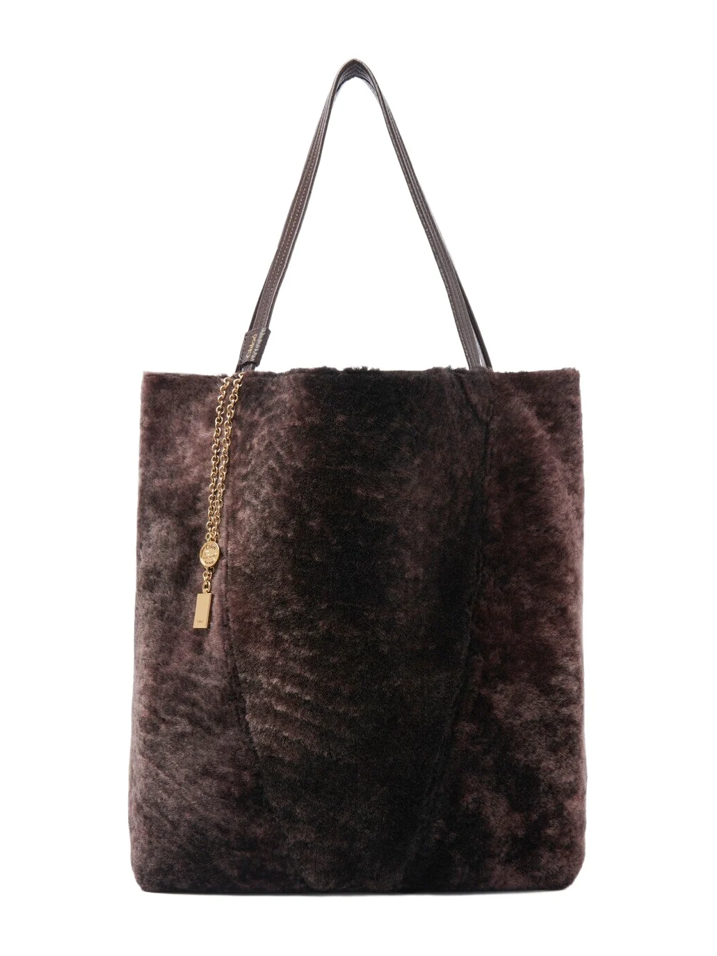 Chloé Large Chloé Spin tote bag in shearling