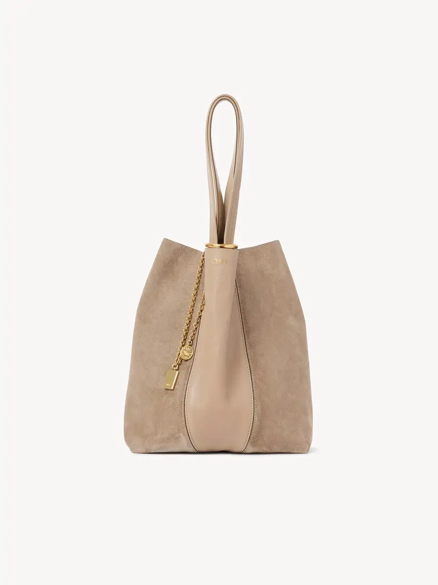 Chloé Chloé Spin tote bag in grained & suede leather | Thumbnail 2 Chloé Chloé Spin tote bag in grained & suede leather | Thumbnail 2