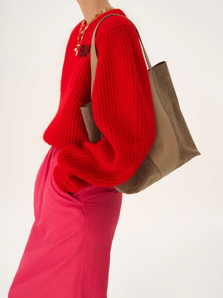 Chloé Chloé Spin tote bag in grained & suede leather | Thumbnail 3 Chloé Chloé Spin tote bag in grained & suede leather | Thumbnail 3