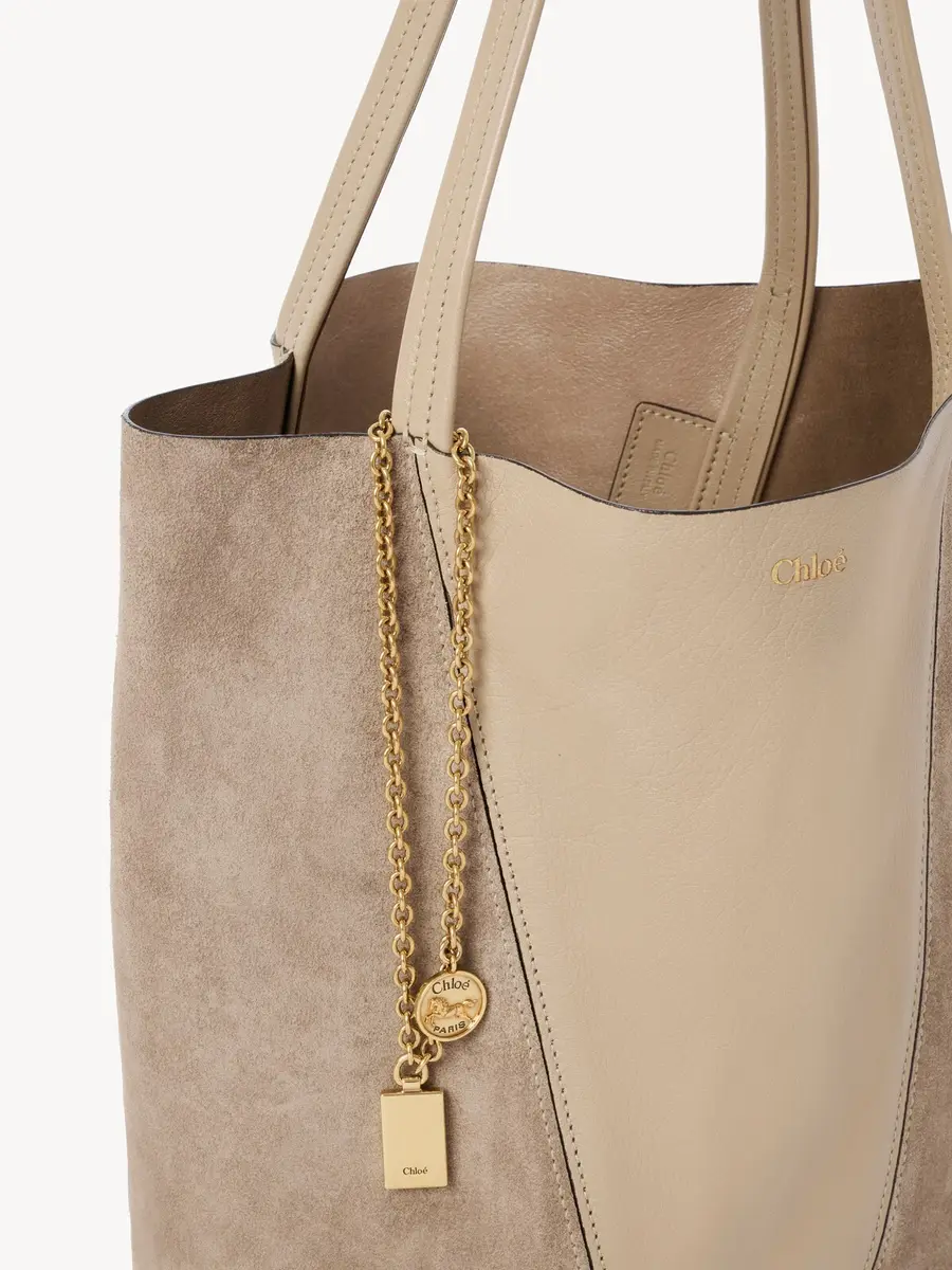 Chloé Chloé Spin tote bag in grained & suede leather | Thumbnail 6 Chloé Chloé Spin tote bag in grained & suede leather | Thumbnail 6