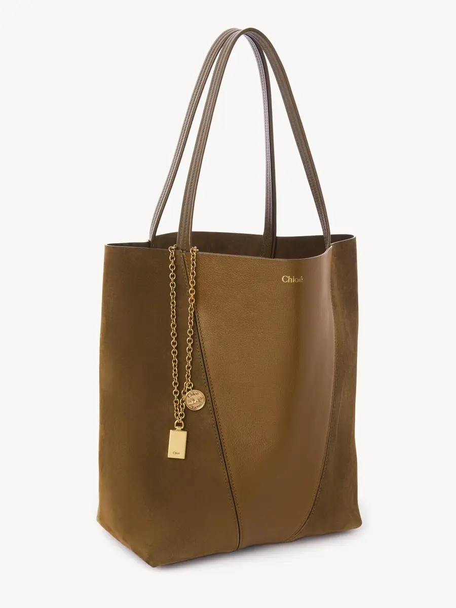 Chloé Chloé Spin tote bag in grained & suede leather | Thumbnail 3