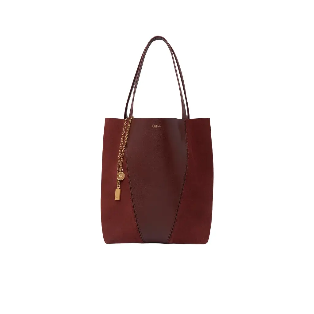 Chloé Chloé Spin tote bag in grained & suede leather | Image 1 Chloé Chloé Spin tote bag in grained & suede leather | Image 1