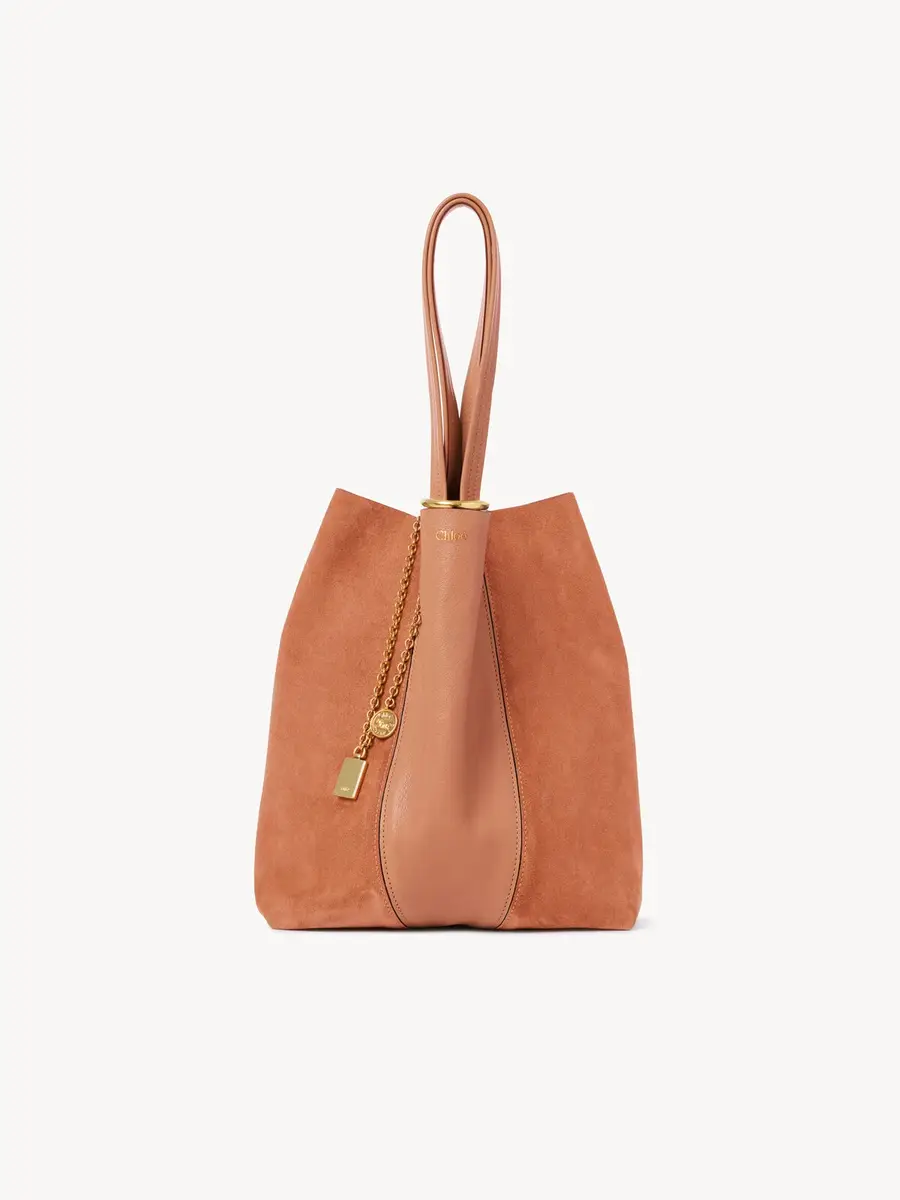 Chloé Chloé Spin tote bag in grained & suede leather | Thumbnail 2 Chloé Chloé Spin tote bag in grained & suede leather | Thumbnail 2