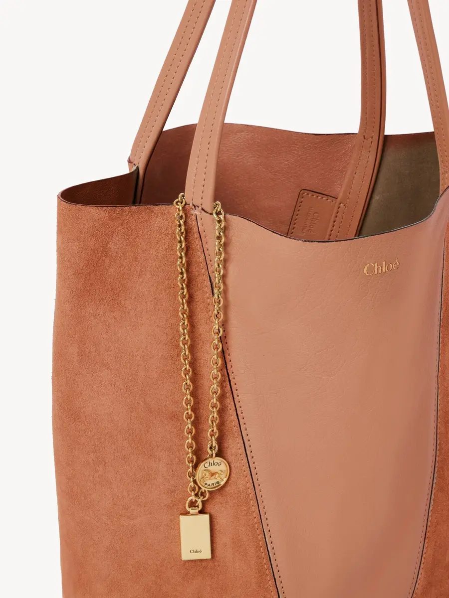 Chloé Chloé Spin tote bag in grained & suede leather | Thumbnail 5 Chloé Chloé Spin tote bag in grained & suede leather | Thumbnail 5