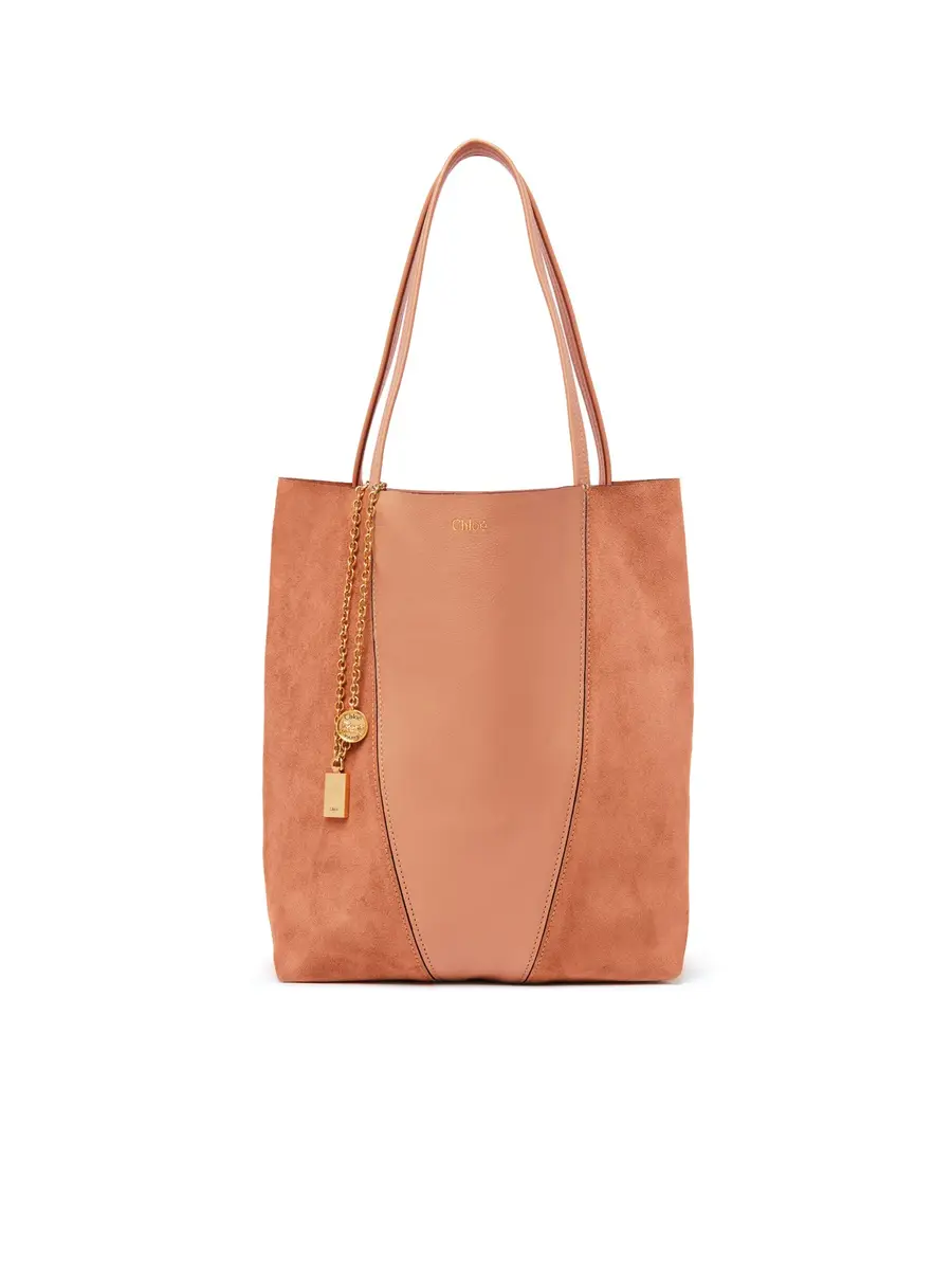 Chloé Chloé Spin tote bag in grained & suede leather | Thumbnail 6 Chloé Chloé Spin tote bag in grained & suede leather | Thumbnail 6