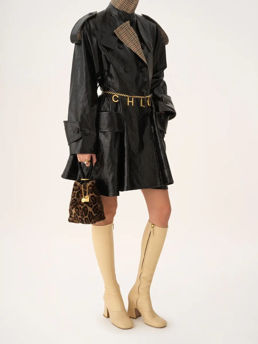Chloé Small Chloé Spin tote bag in leopard-print shearling | Thumbnail 7