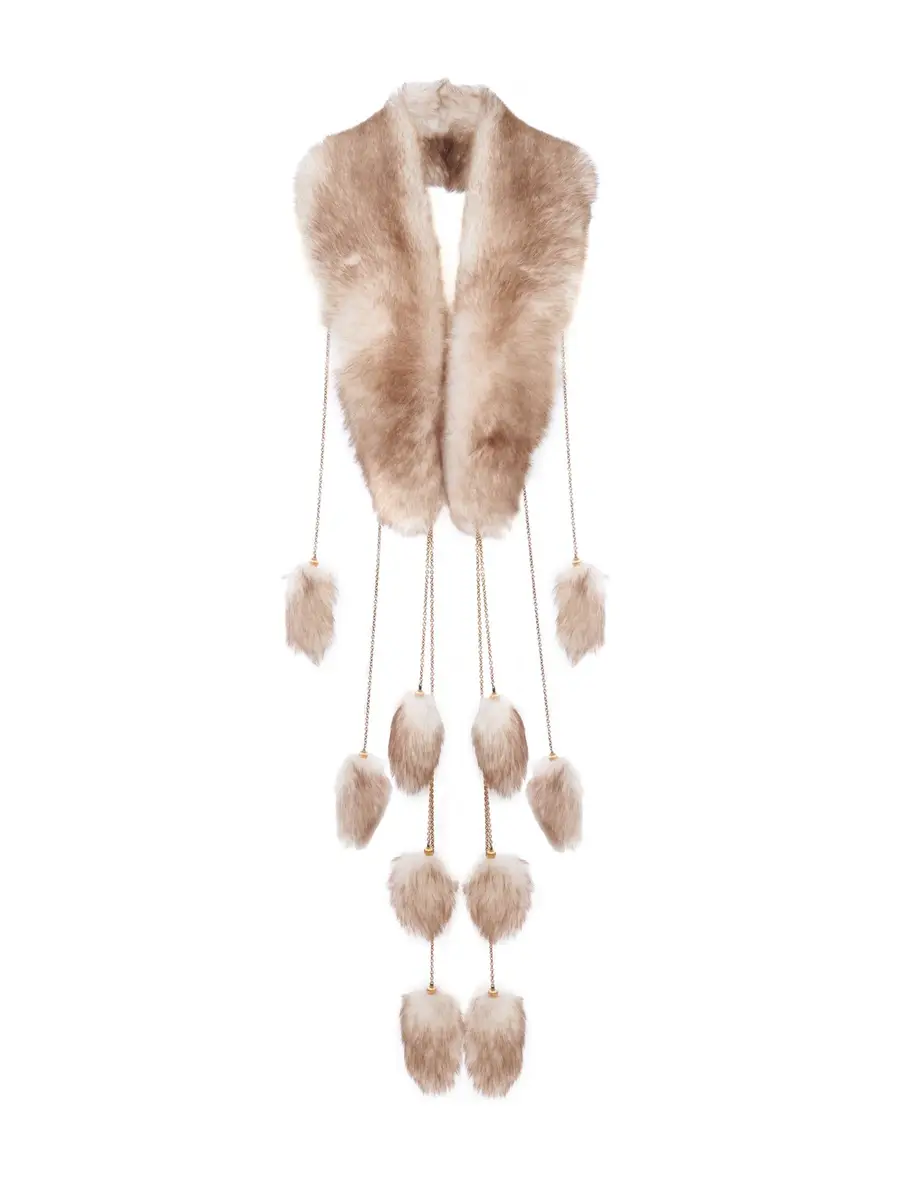 Chloé The Treasure Tails scarf in shearling | Thumbnail 5 Chloé The Treasure Tails scarf in shearling | Thumbnail 5