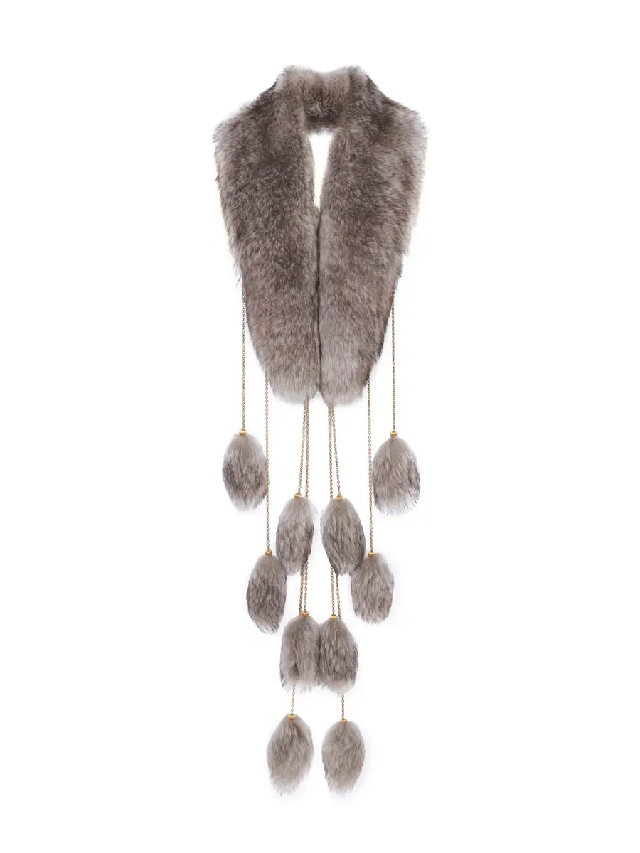 Chloé The Treasure Tails scarf in shearling | Thumbnail 5 Chloé The Treasure Tails scarf in shearling | Thumbnail 5