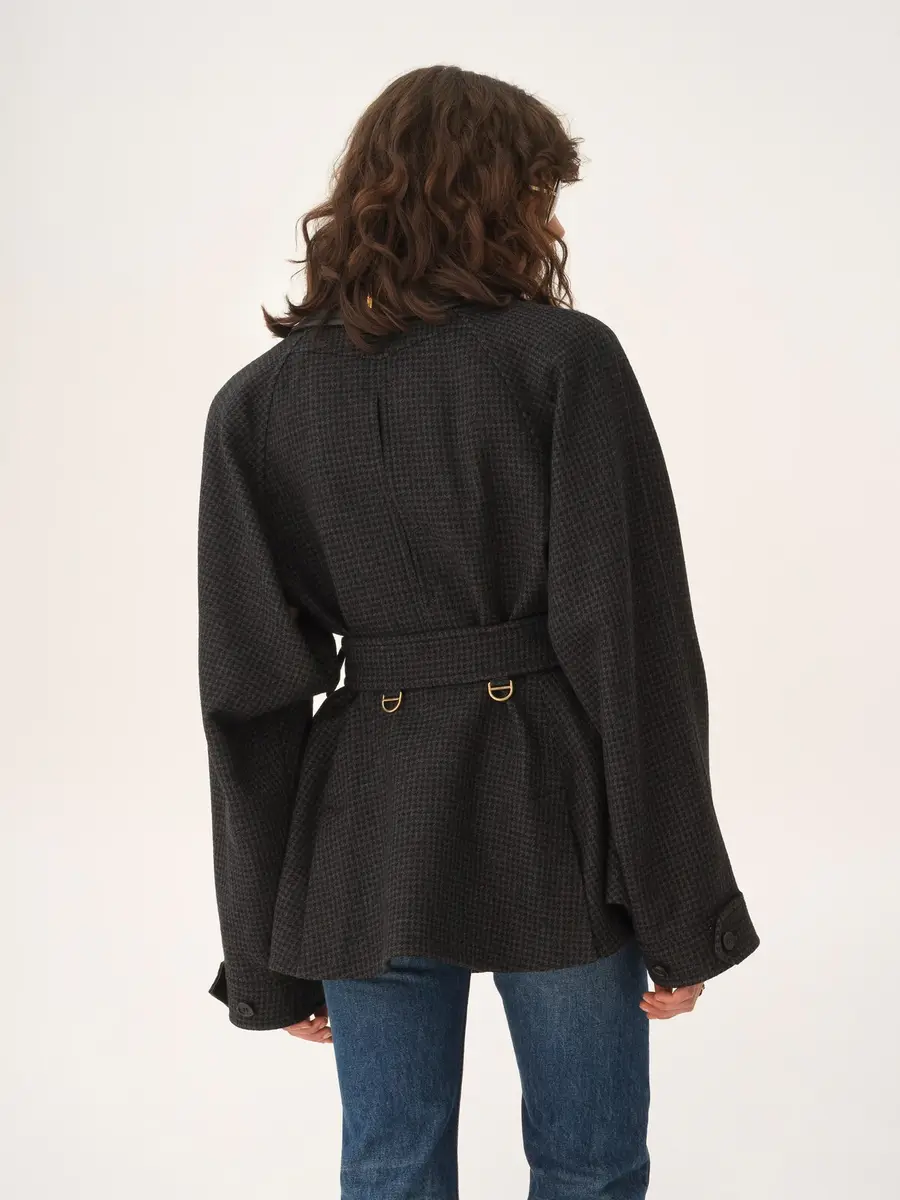 Chloé Utilitarian jacket in houndstooth wool | Thumbnail 5