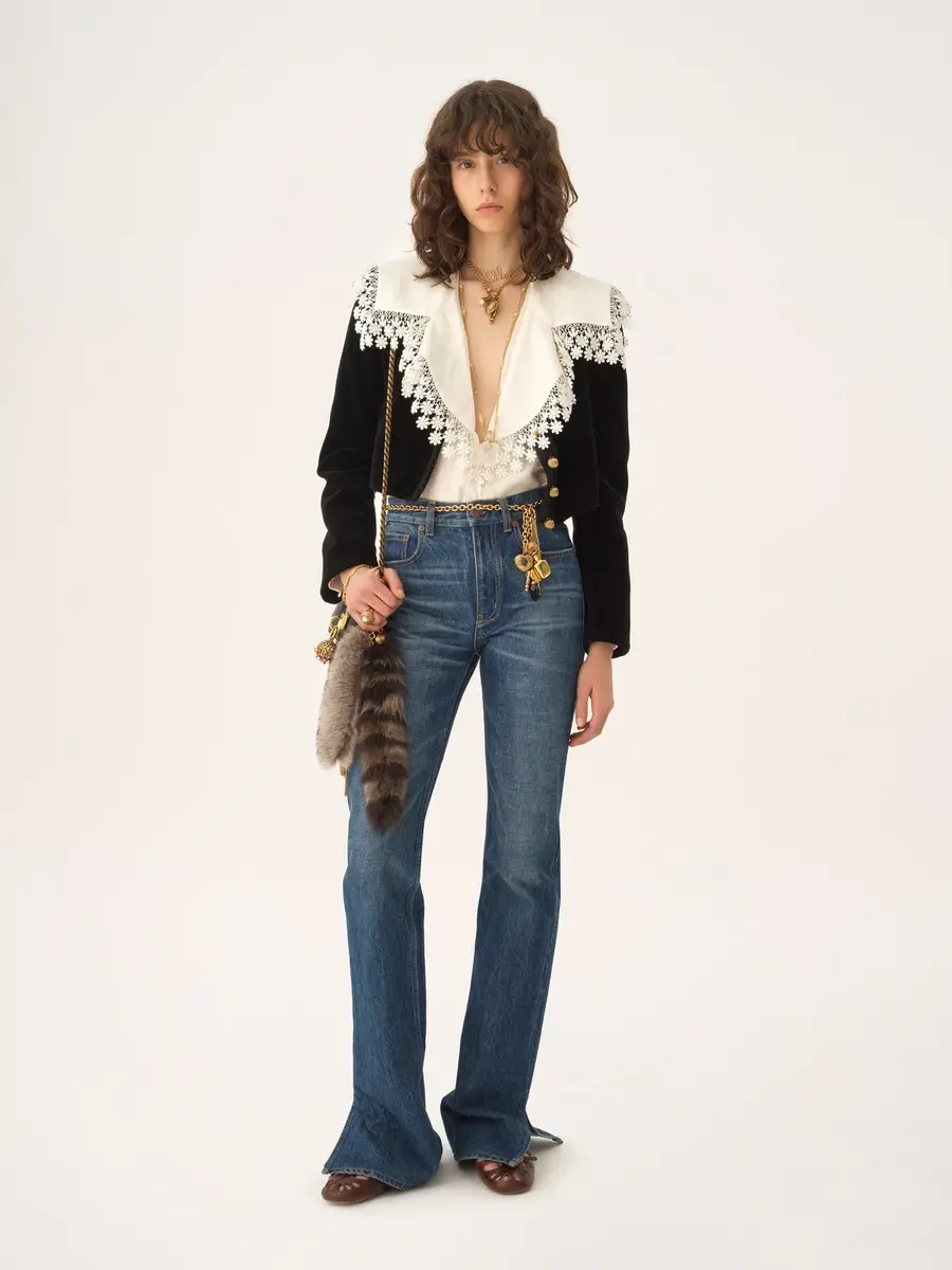 Chloé Cropped Spencer jacket in velvet | Thumbnail 2 Chloé Cropped Spencer jacket in velvet | Thumbnail 2