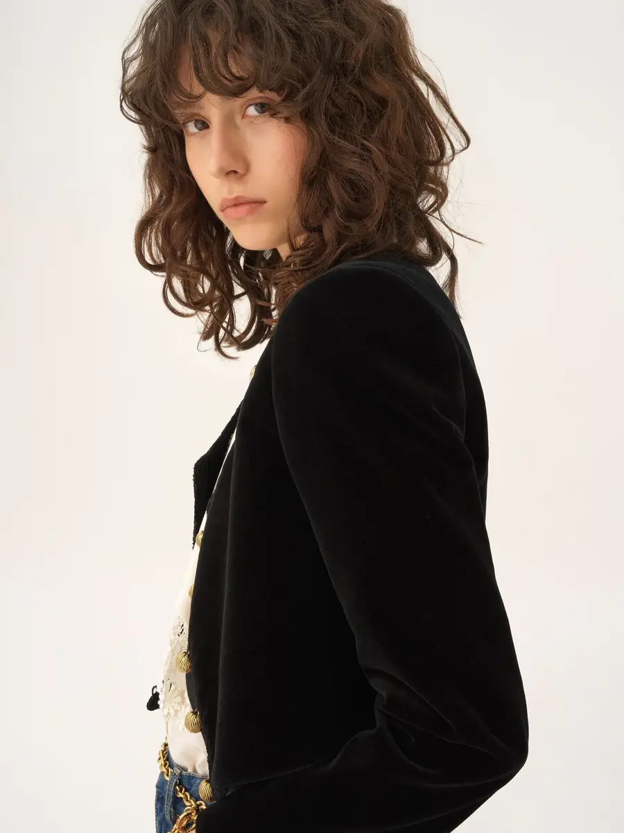 Chloé Cropped Spencer jacket in velvet | Thumbnail 6 Chloé Cropped Spencer jacket in velvet | Thumbnail 6