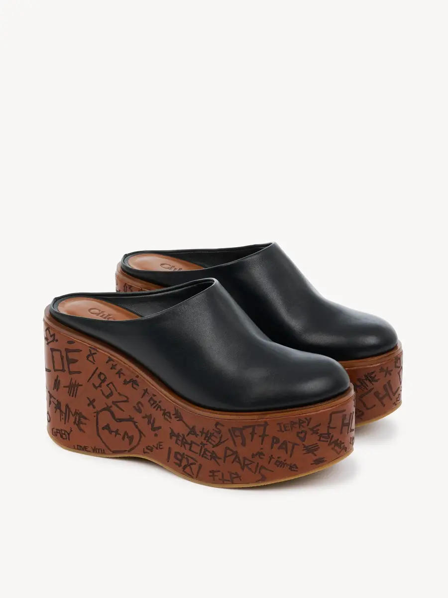 Chloé Maxime wedge mule | Thumbnail 3 Chloé Maxime wedge mule | Thumbnail 3