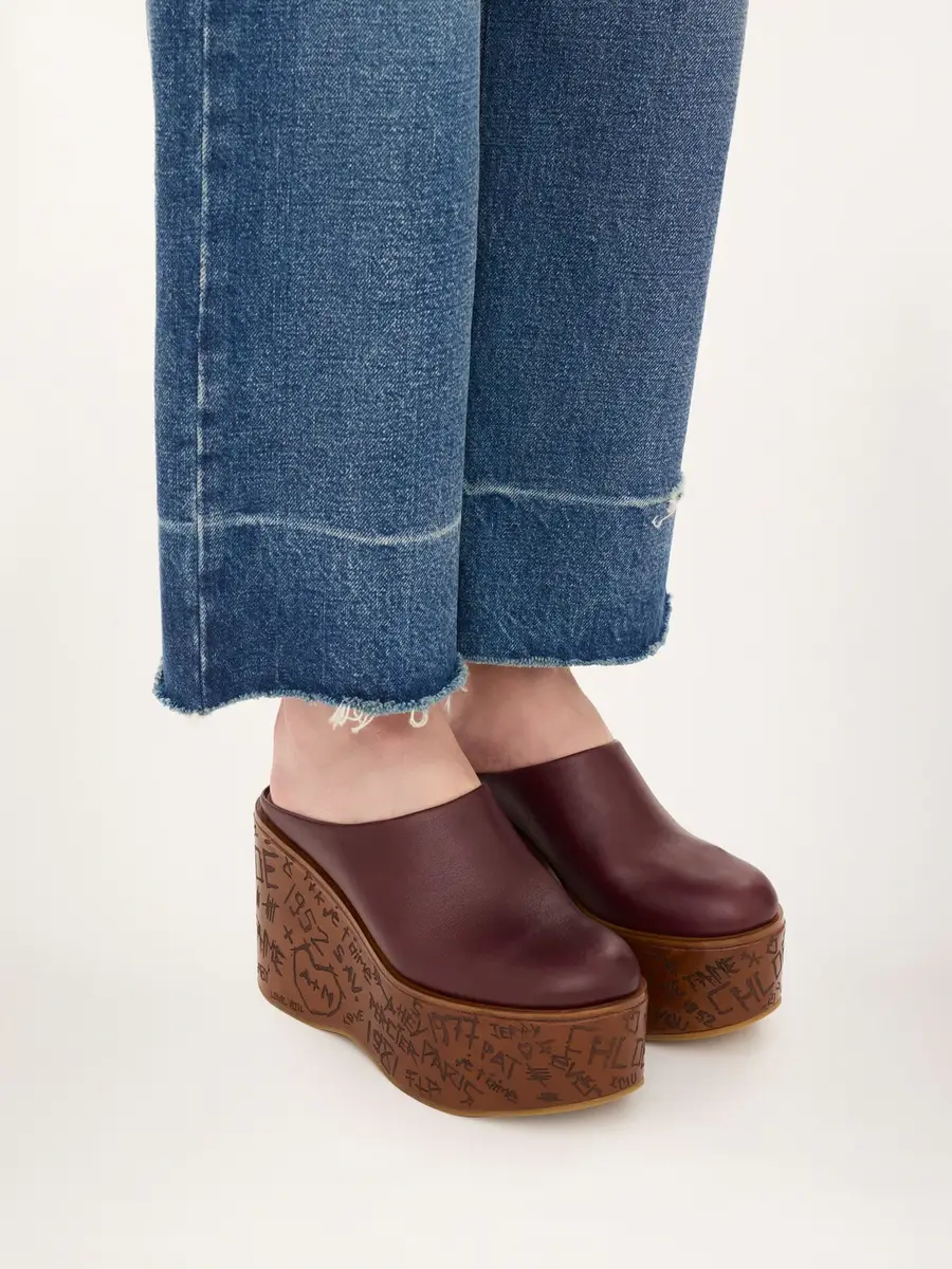 Chloé Maxime wedge mule | Thumbnail 3 Chloé Maxime wedge mule | Thumbnail 3