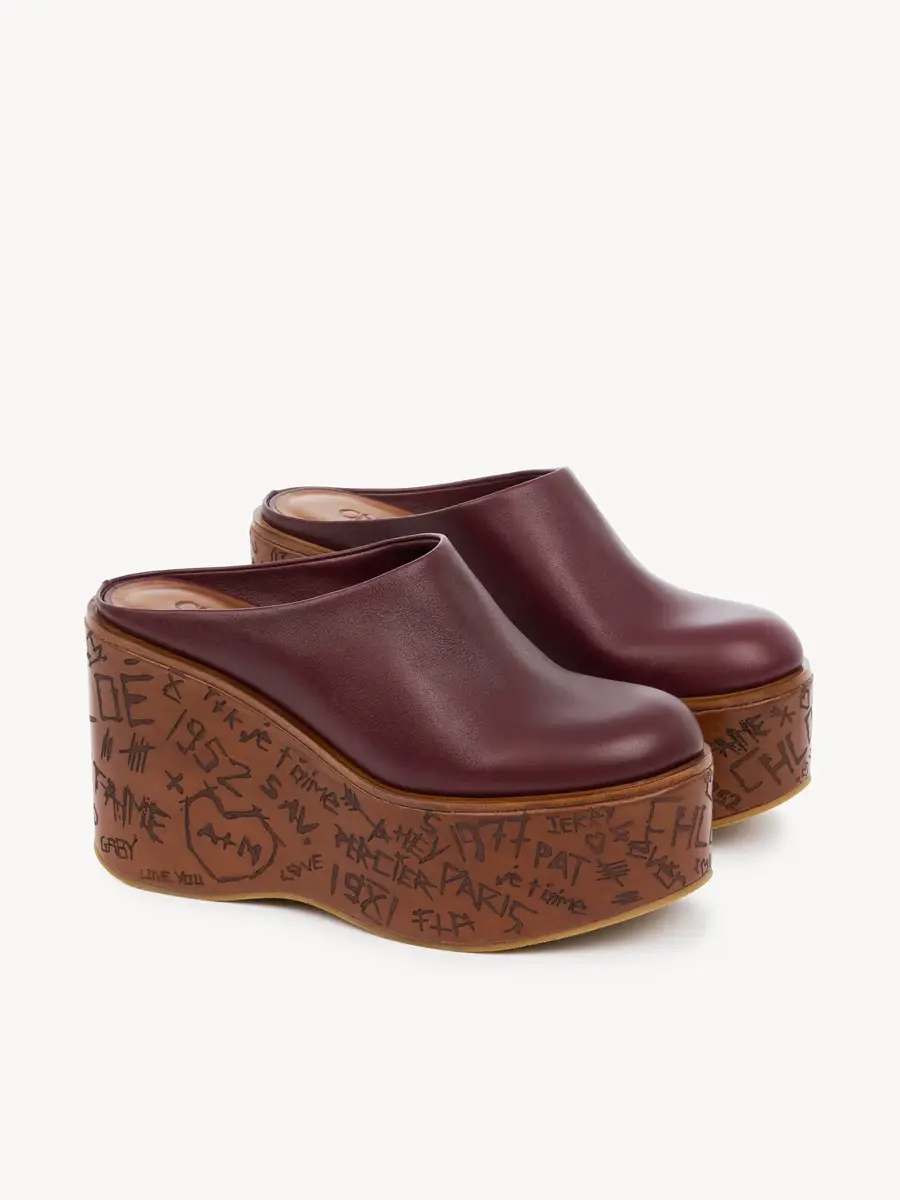 Chloé Maxime wedge mule | Thumbnail 4 Chloé Maxime wedge mule | Thumbnail 4