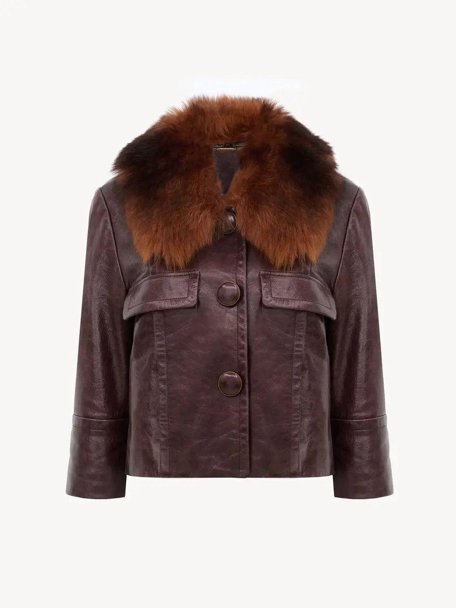 Chloé Cropped jacket in leather | Thumbnail 2 Chloé Cropped jacket in leather | Thumbnail 2