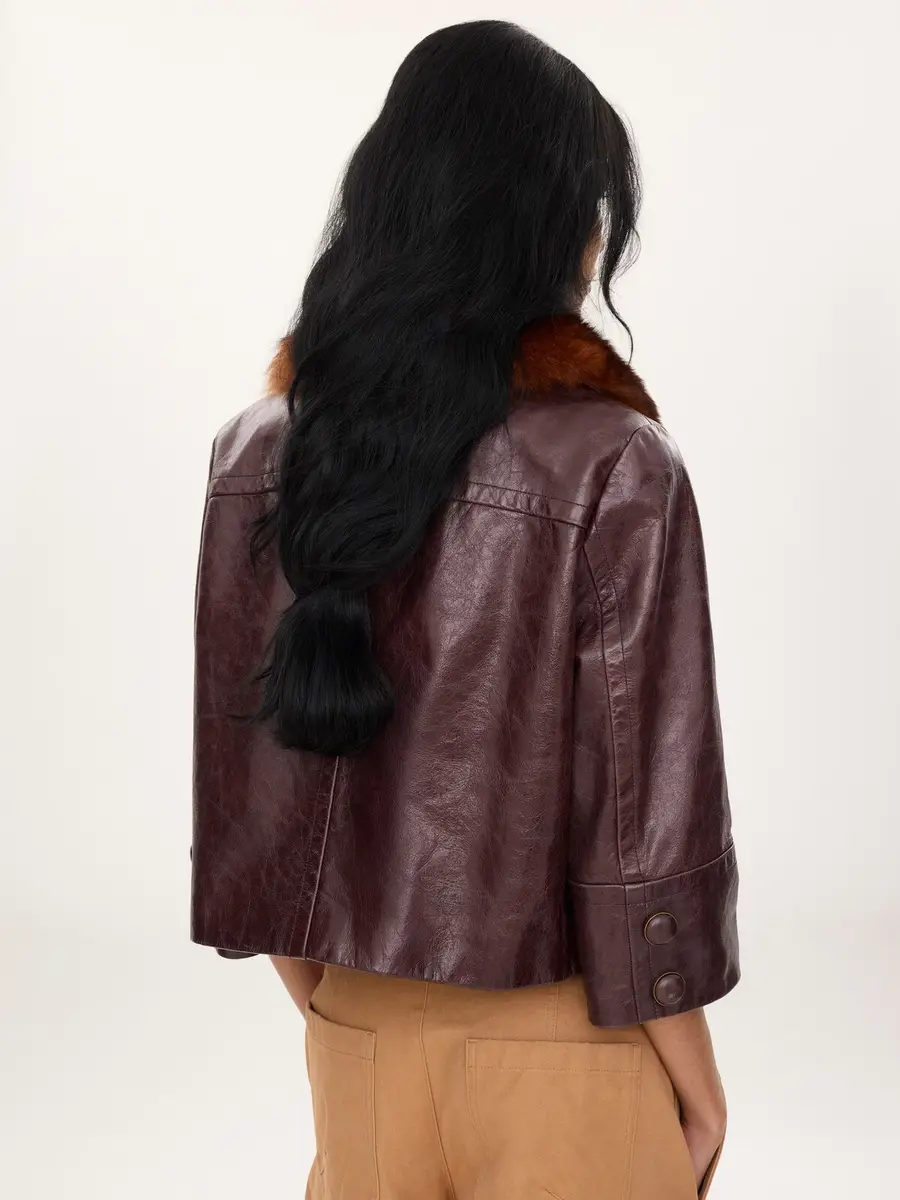 Chloé Cropped jacket in leather | Thumbnail 5 Chloé Cropped jacket in leather | Thumbnail 5