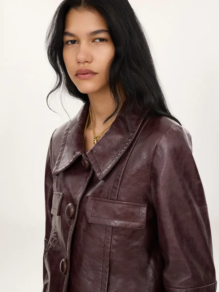 Chloé Cropped jacket in leather | Thumbnail 8 Chloé Cropped jacket in leather | Thumbnail 8