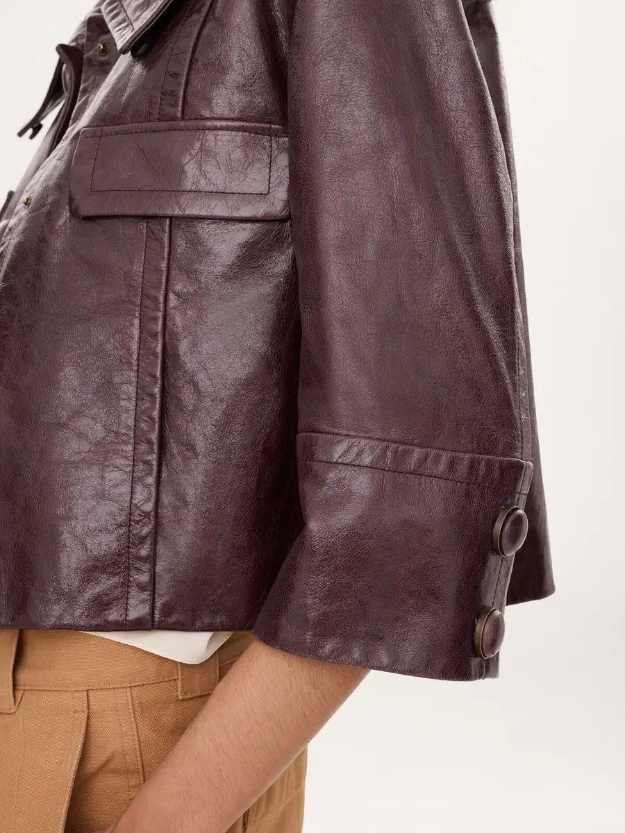 Chloé Cropped jacket in leather | Thumbnail 9 Chloé Cropped jacket in leather | Thumbnail 9