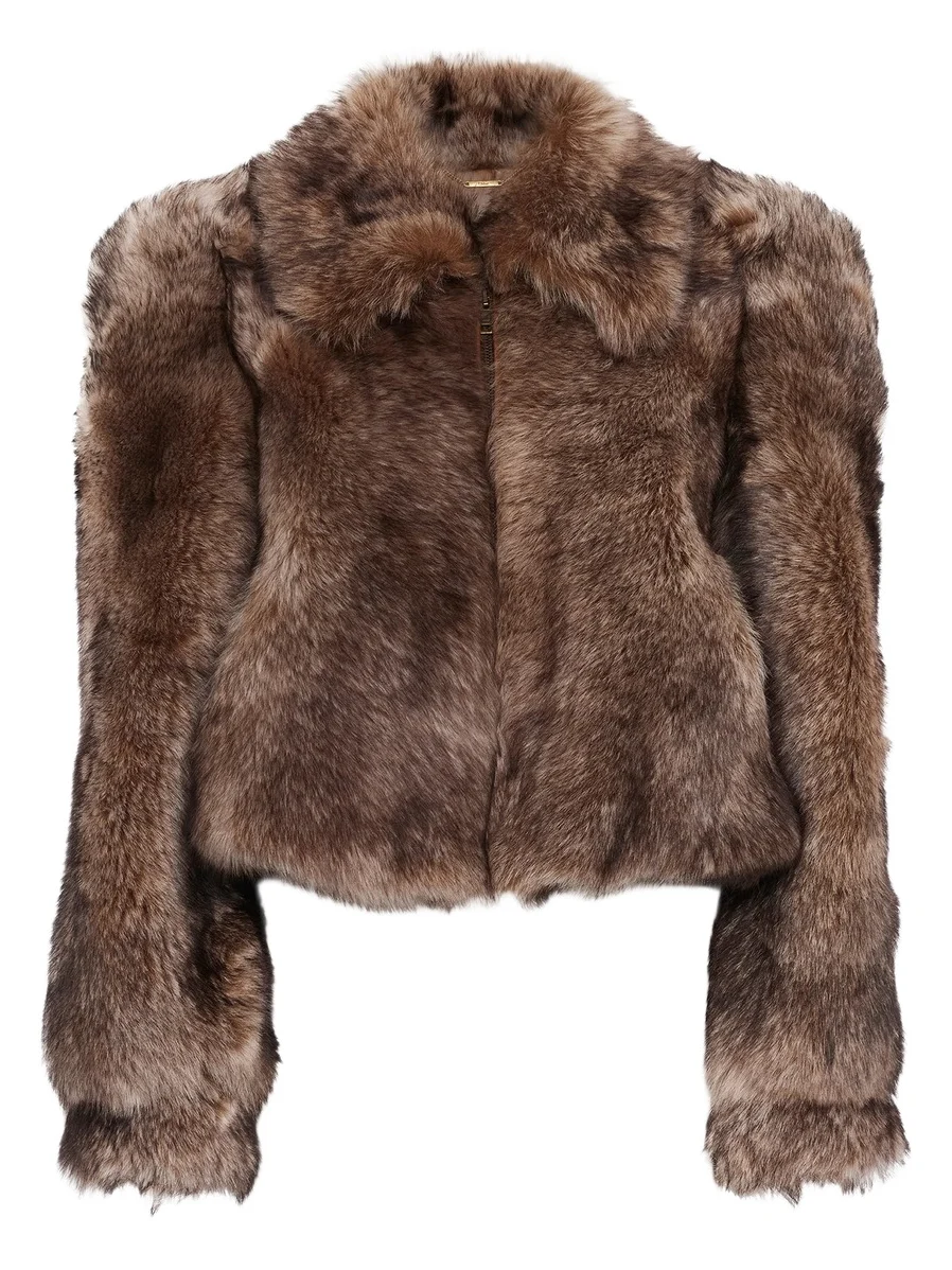 Cropped jacket in shearling Cropped jacket in shearling