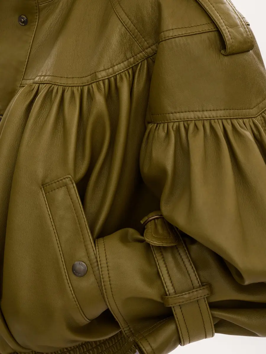 Chloé High-neck cropped jacket in leather | Thumbnail 8 Chloé High-neck cropped jacket in leather | Thumbnail 8