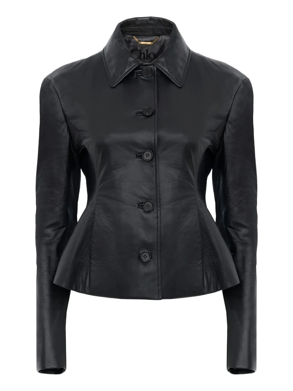 Chloé Fitted tailored jacket in leather