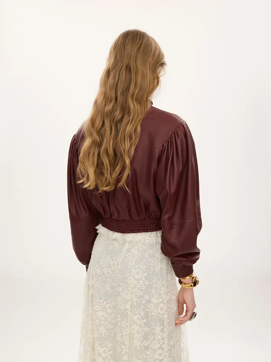 Chloé Cropped scarf jacket in leather | Thumbnail 5 Chloé Cropped scarf jacket in leather | Thumbnail 5