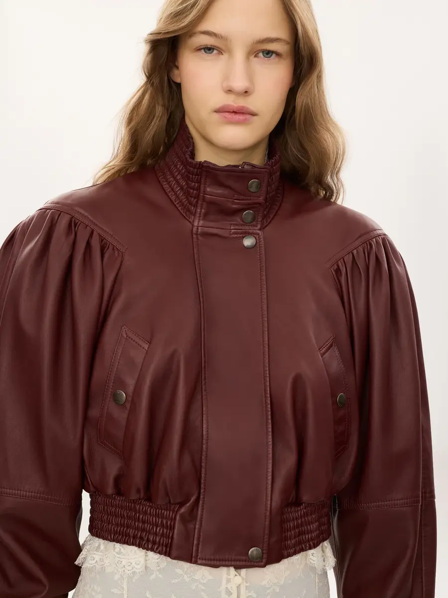 Chloé Cropped scarf jacket in leather | Thumbnail 7 Chloé Cropped scarf jacket in leather | Thumbnail 7