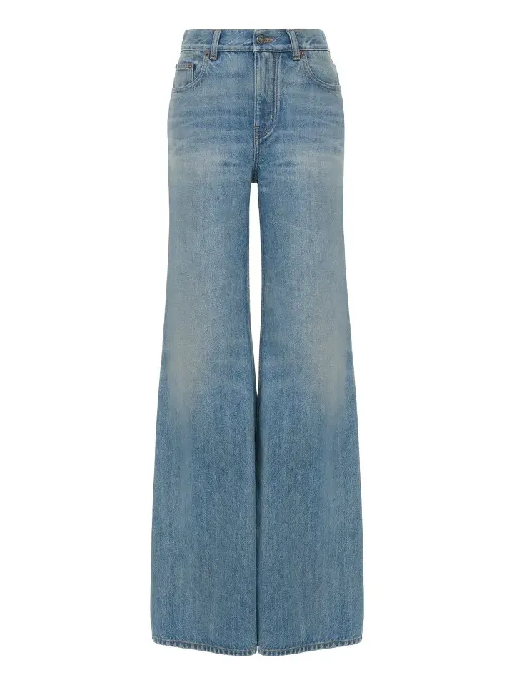 High-rise wide-leg jeans in denim High-rise wide-leg jeans in denim