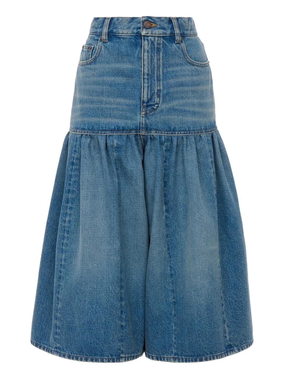 Chloé High-rise balloon bermuda shorts in denim