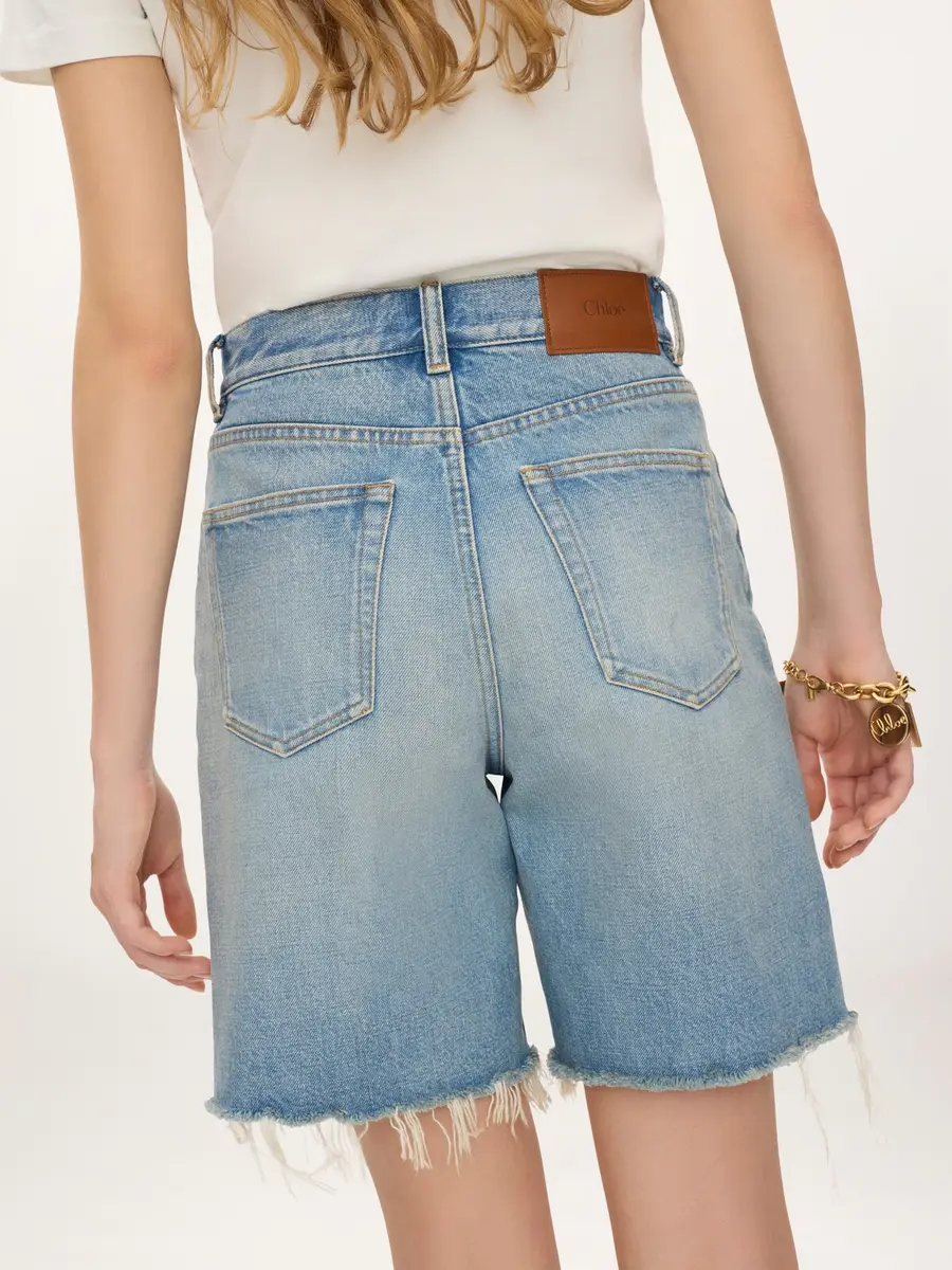 Chloé High-rise shorts in denim | Thumbnail 6