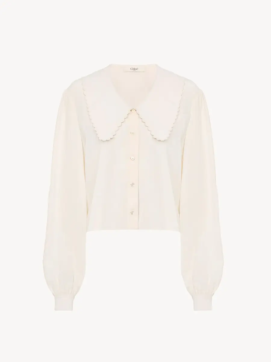 Chloé Puff-sleeve blouse in crêpe de chine | Thumbnail 2 Chloé Puff-sleeve blouse in crêpe de chine | Thumbnail 2