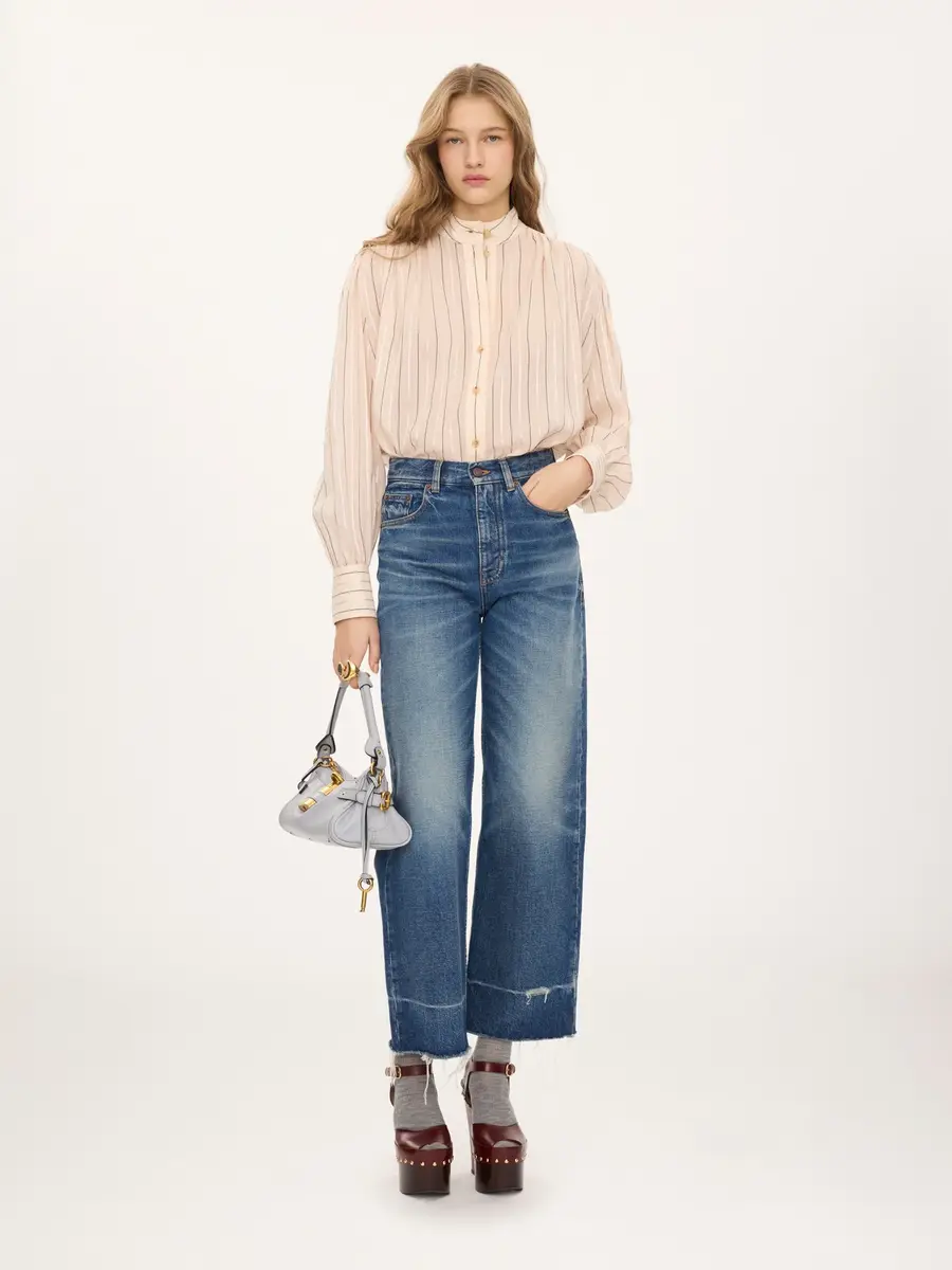 Chloé Gathered blouse in cotton & silk poplin | Thumbnail 3 Chloé Gathered blouse in cotton & silk poplin | Thumbnail 3