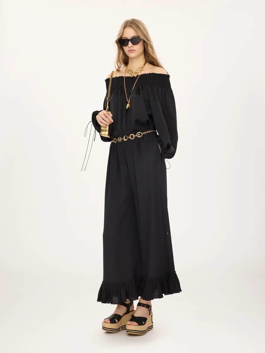 Chloé Off-the-shoulder top in washed silk satin | Thumbnail 3 Chloé Off-the-shoulder top in washed silk satin | Thumbnail 3